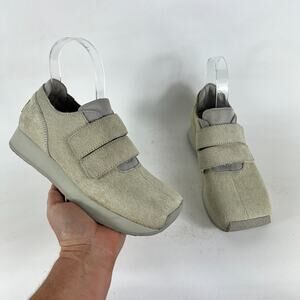 Ugg x Eckhaus Latta bone Women's 5 Beige Hair Block Strap Athletic Shoes 1115100